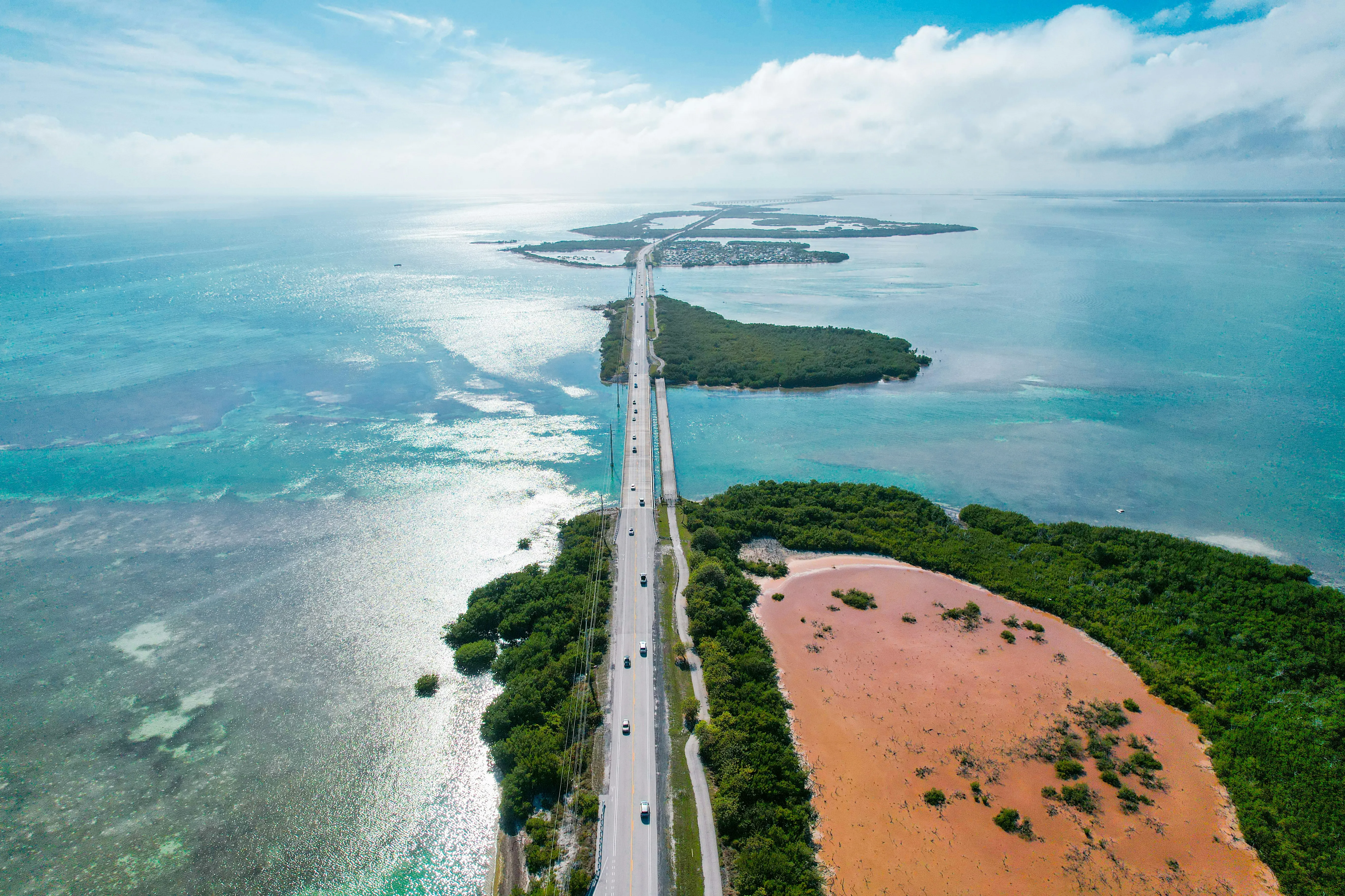 The Seven Mile Bridge in the Florida Keys at sunrise